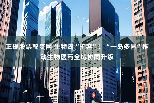 正规股票配资网 生物岛“扩容”！“一岛多园”推动生物医药全域协同升级